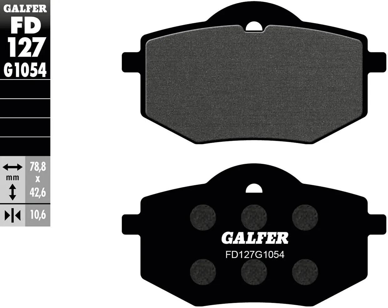 GALFER bremsbelag fd127 brake pad fd127 g1054 organic