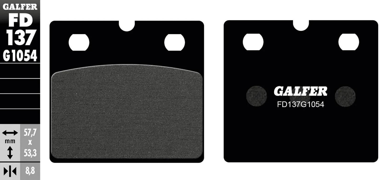 GALFER bremsbelag fd137 brake pad fd137 g1054 organic