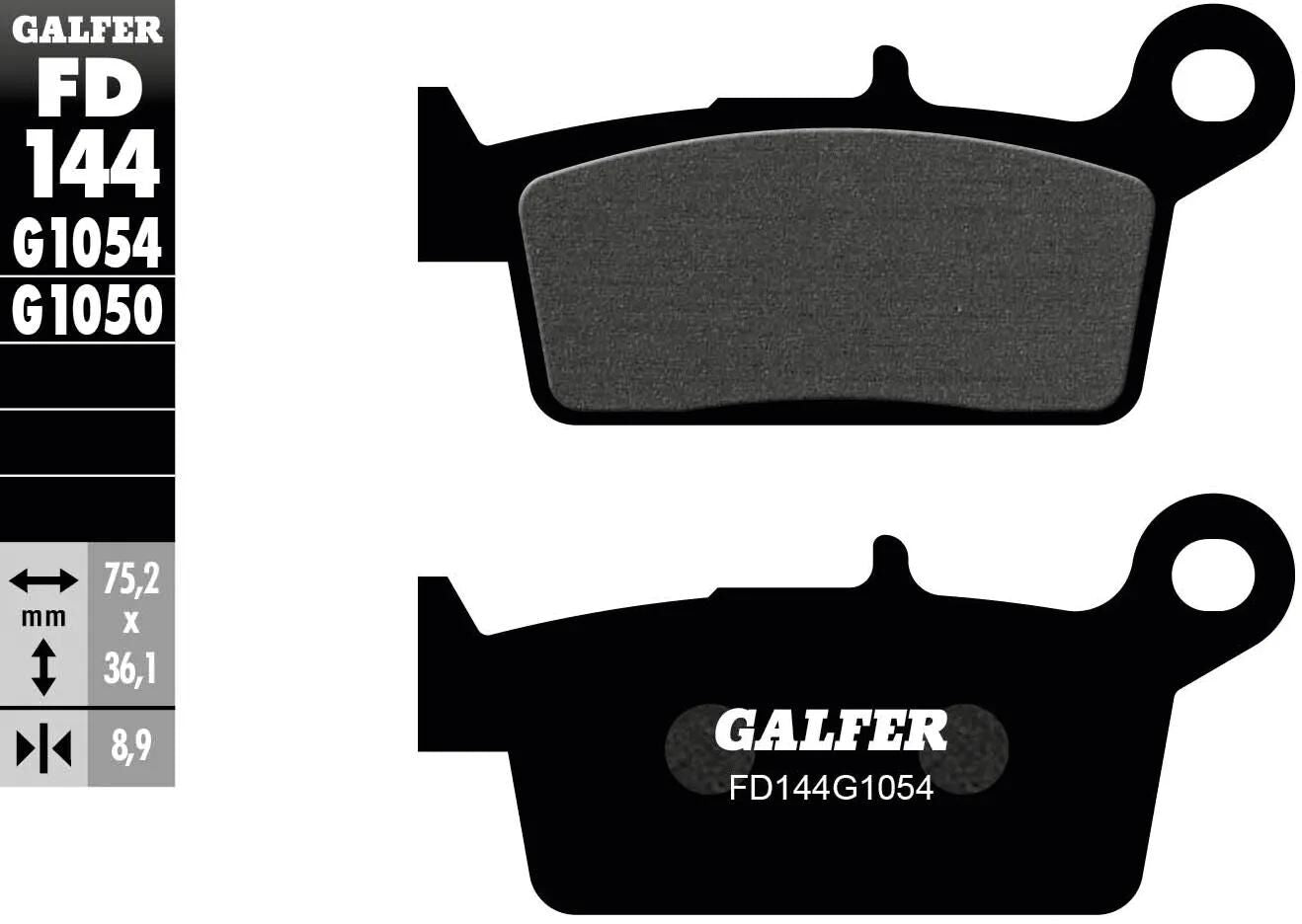 GALFER bremsbelag fd144 brake pad fd144 g1054 organic