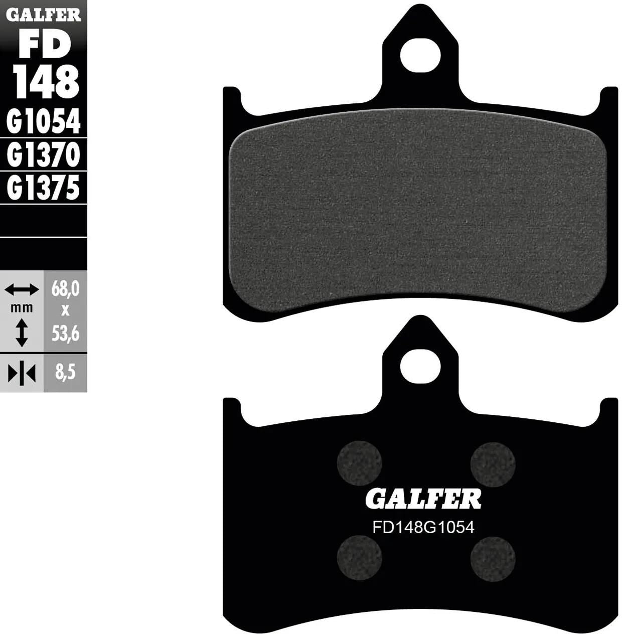 GALFER bremsbelag fd148 brake pad fd148 g1054 organic