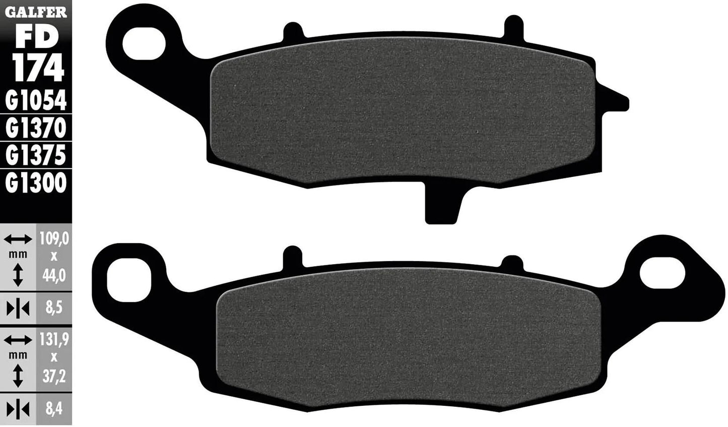 GALFER bremsbelag fd174 brake pad fd174 g1054 organic