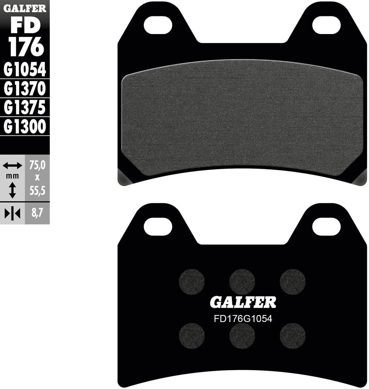 GALFER bremsbelag fd176 brake pad fd176 g1054 organic