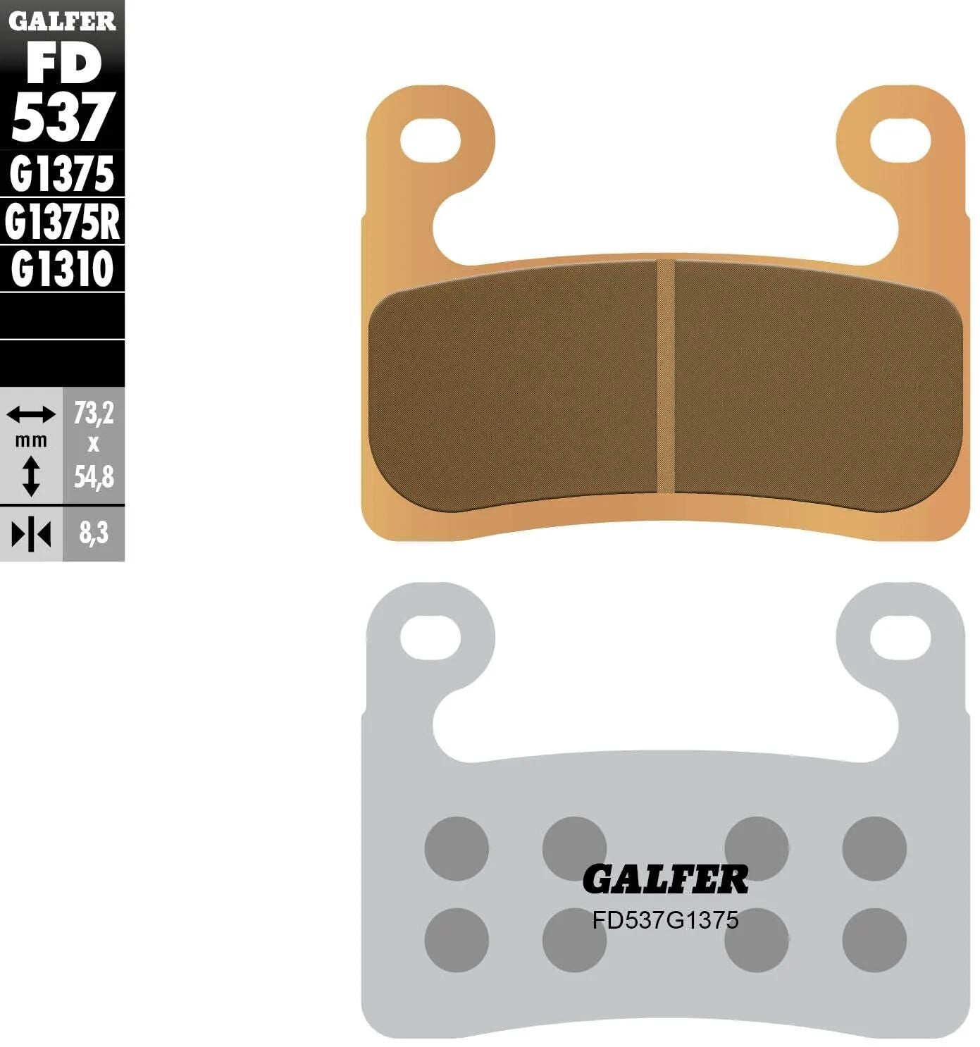 GALFER bremsbelag fd537 brake pads sinter fd537 g1375