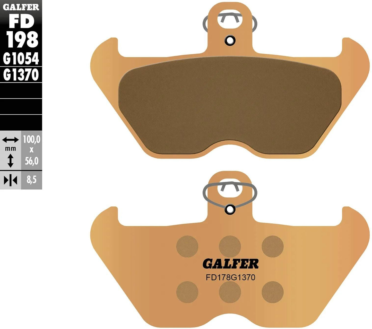 GALFER bremsbelag fd198 brake pad fd198 g1370 sintered metal
