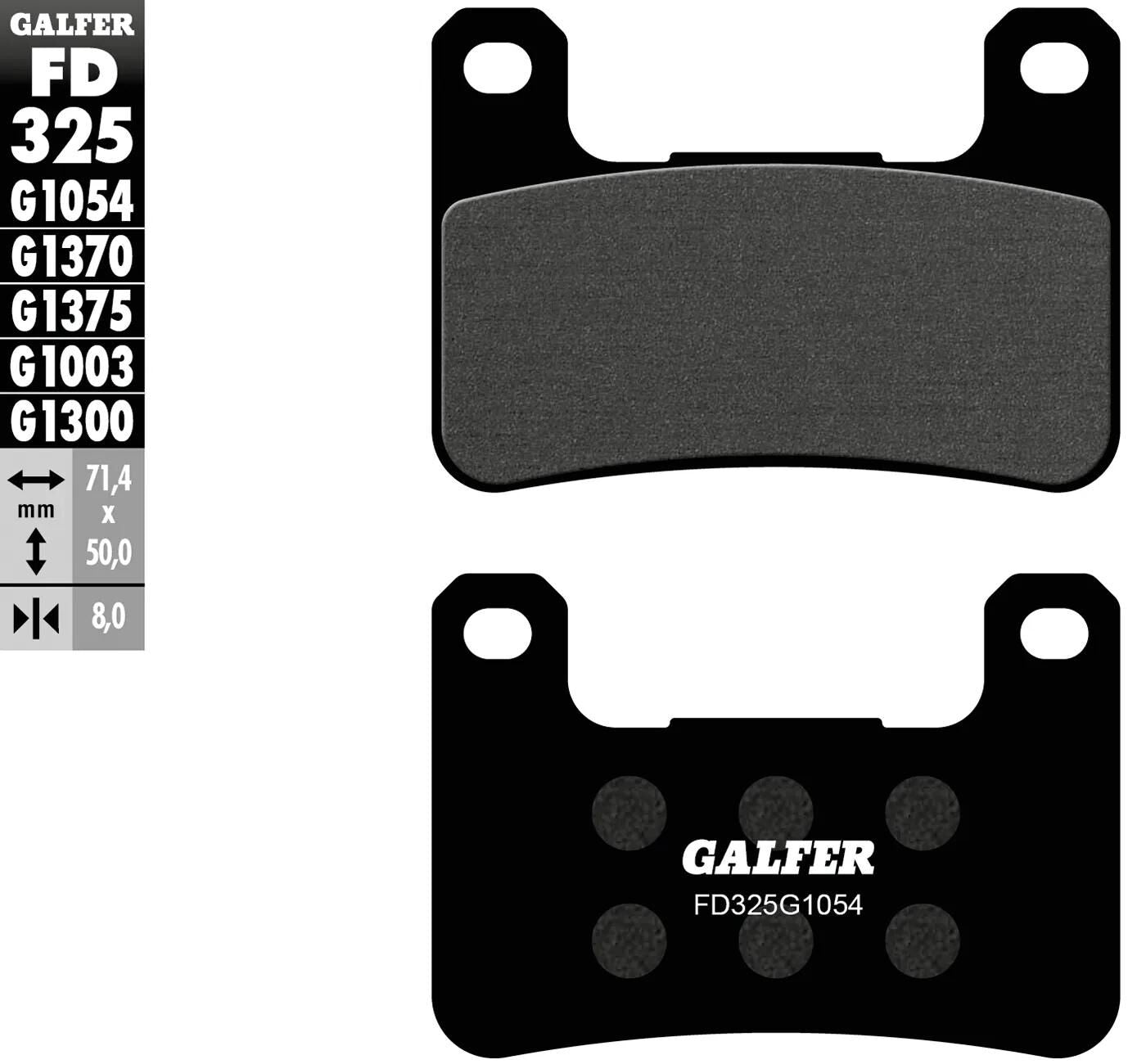 GALFER bremsbelag fd325 brake pad fd325 g1054 organic street