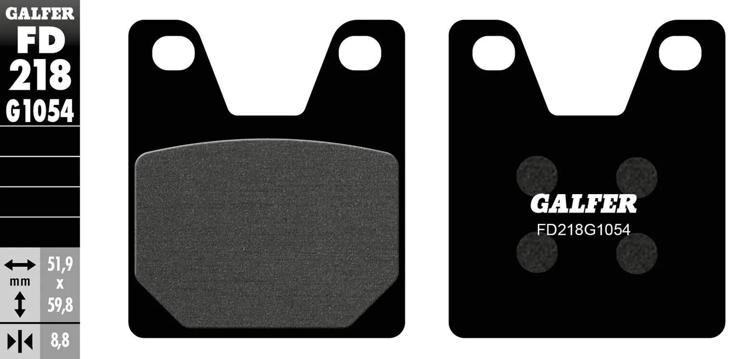 GALFER bremsbelag fd218 brake pad fd218 g1054 organic standard