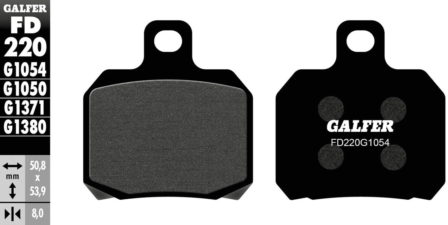 GALFER bremsbelag fd220 brake pad fd220 g1054 organic standard