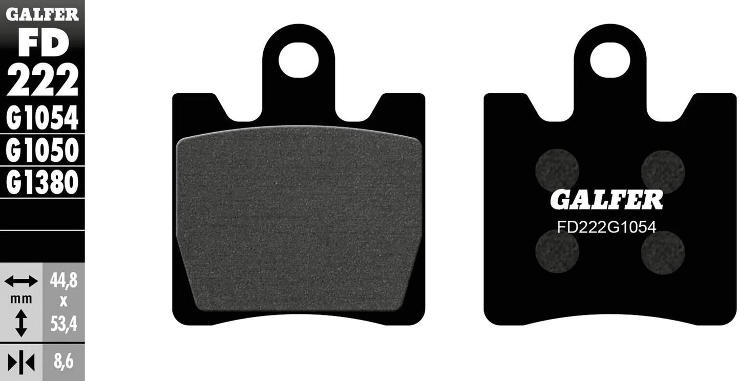 GALFER bremsbelag fd222 brake pad fd222 g1054 organic standard
