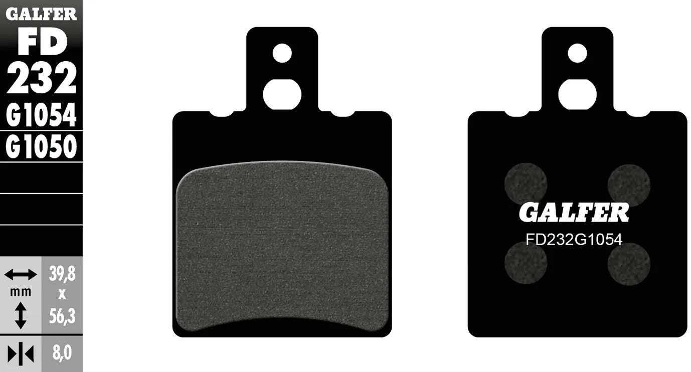 GALFER bremsbelag fd232 brake pad fd232 g1054 organic standard