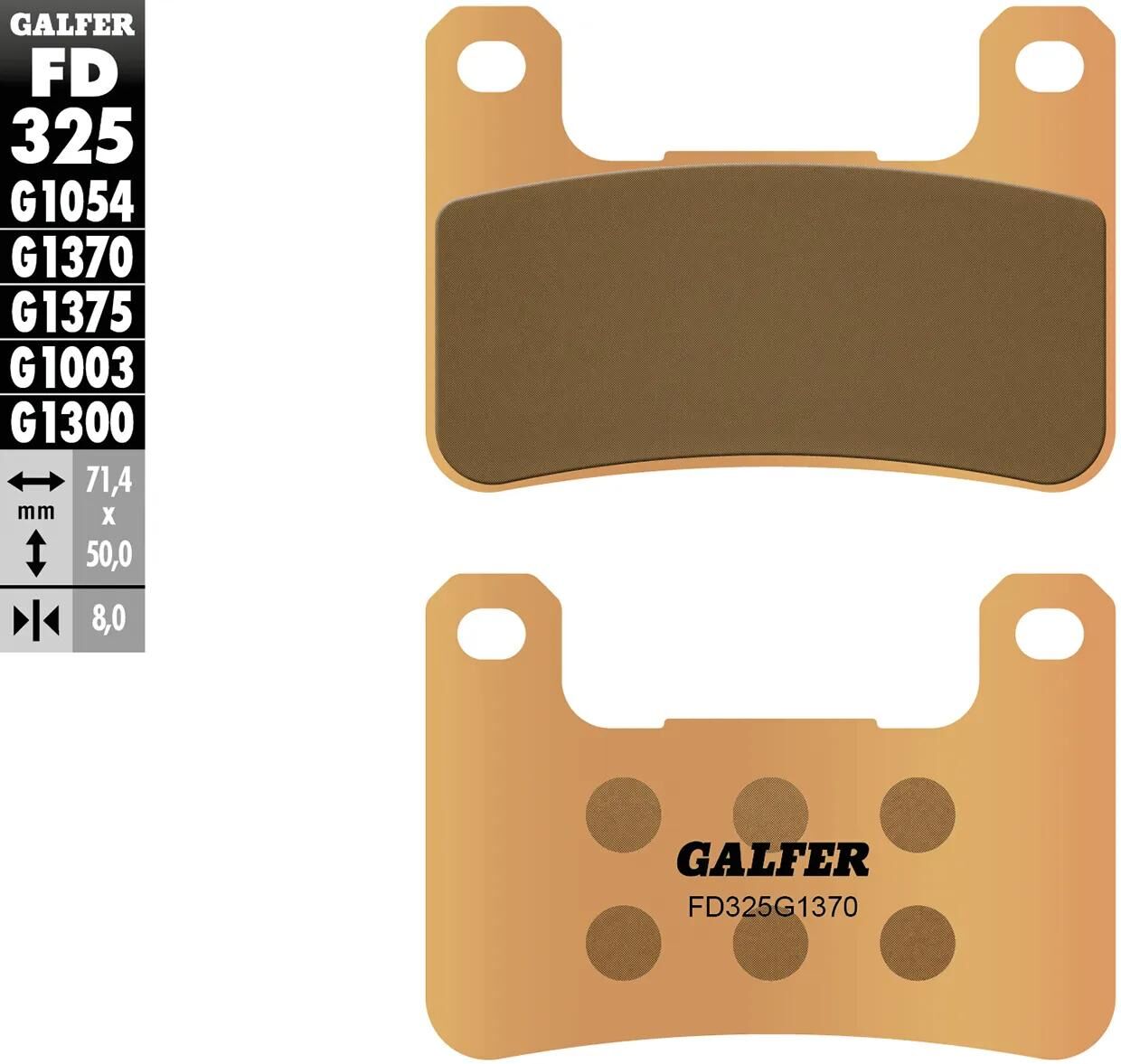 GALFER bremsbelag fd325 brake pad fd325 g1370 sint. metal street