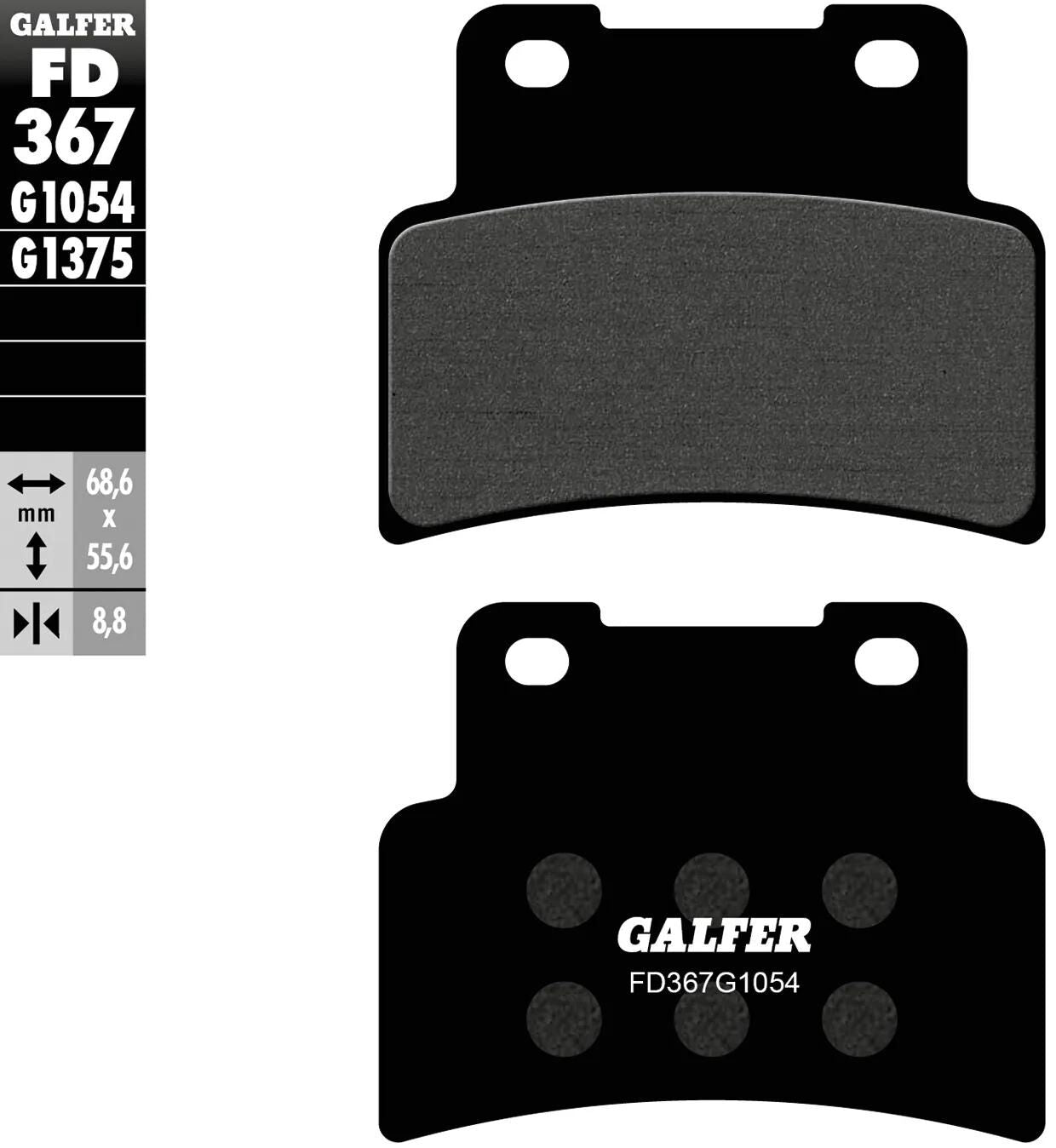 GALFER bremsbelag fd367 brake pad fd367 g1054 organic street