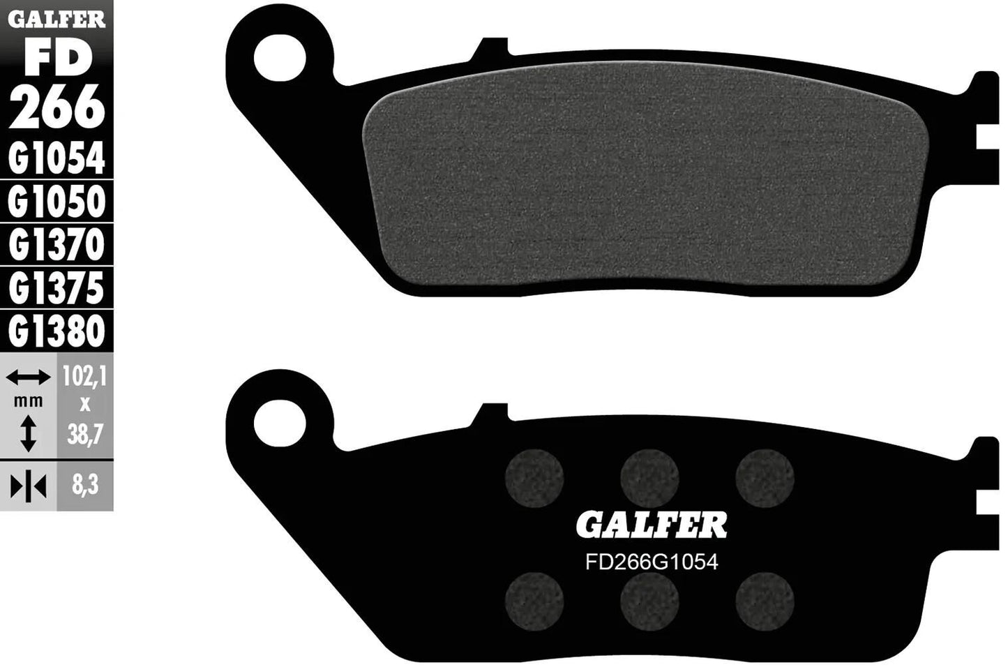 GALFER bremsbelag fd266 brake pad fd266 g1054 organic street