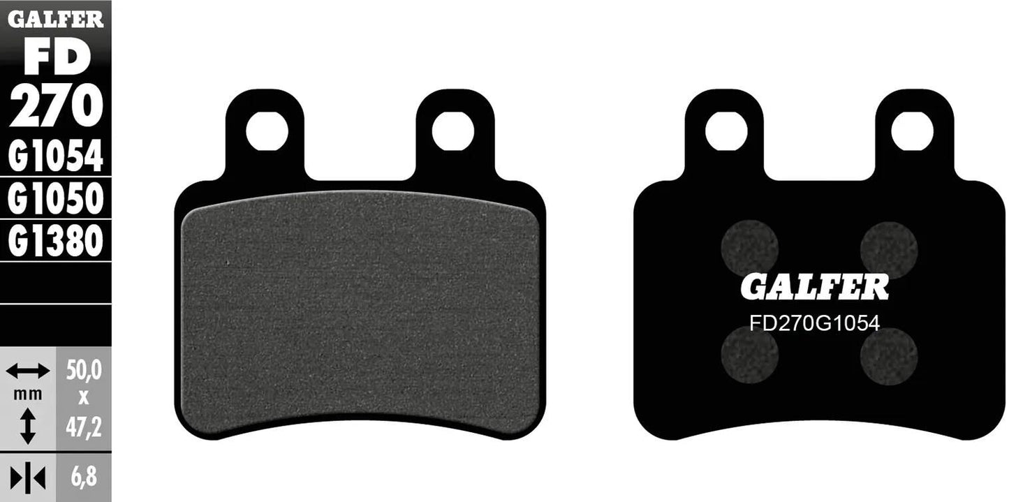 GALFER bremsbelag fd270 brake pad fd270 g1054 organic standard