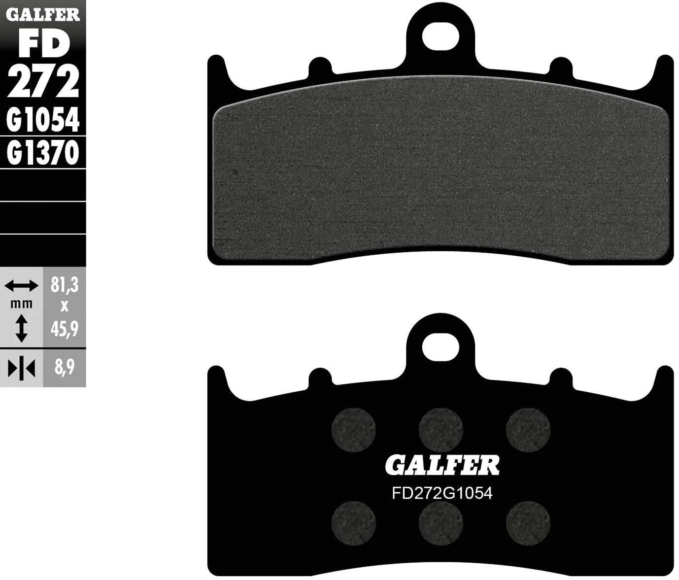 GALFER bremsbelag fd272 brake pad fd272 g1054 organic standard
