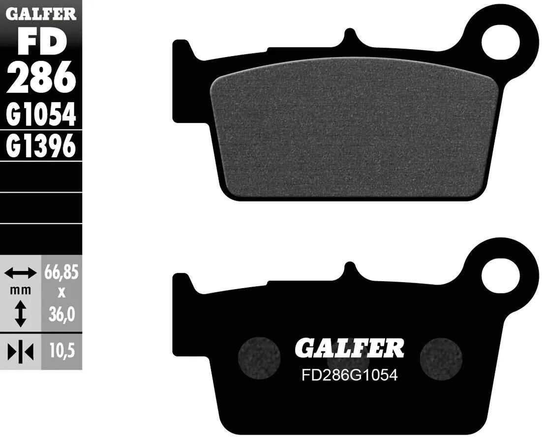 GALFER bremsbelag fd286 brake pad fd286 g1054 organic standard