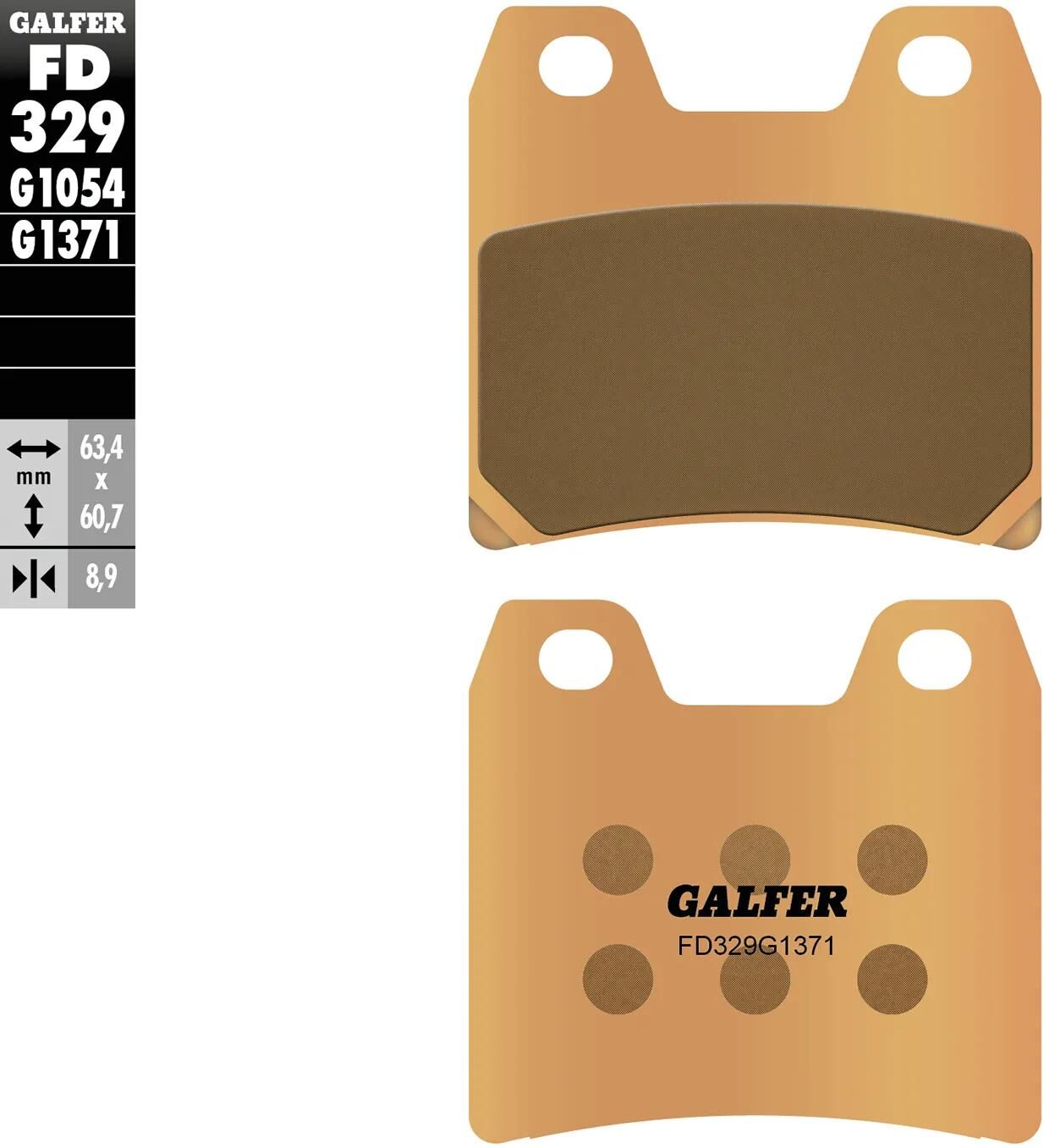 GALFER bremsbelag fd329 brake pad fd329 g1371 sint.metal street