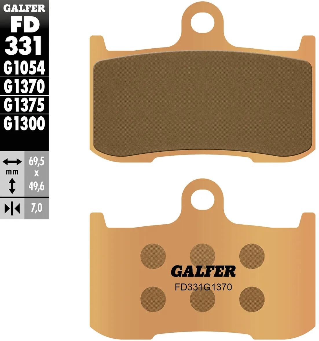 GALFER bremsbelag fd331 brake pad fd331 g1370 sint.metal street