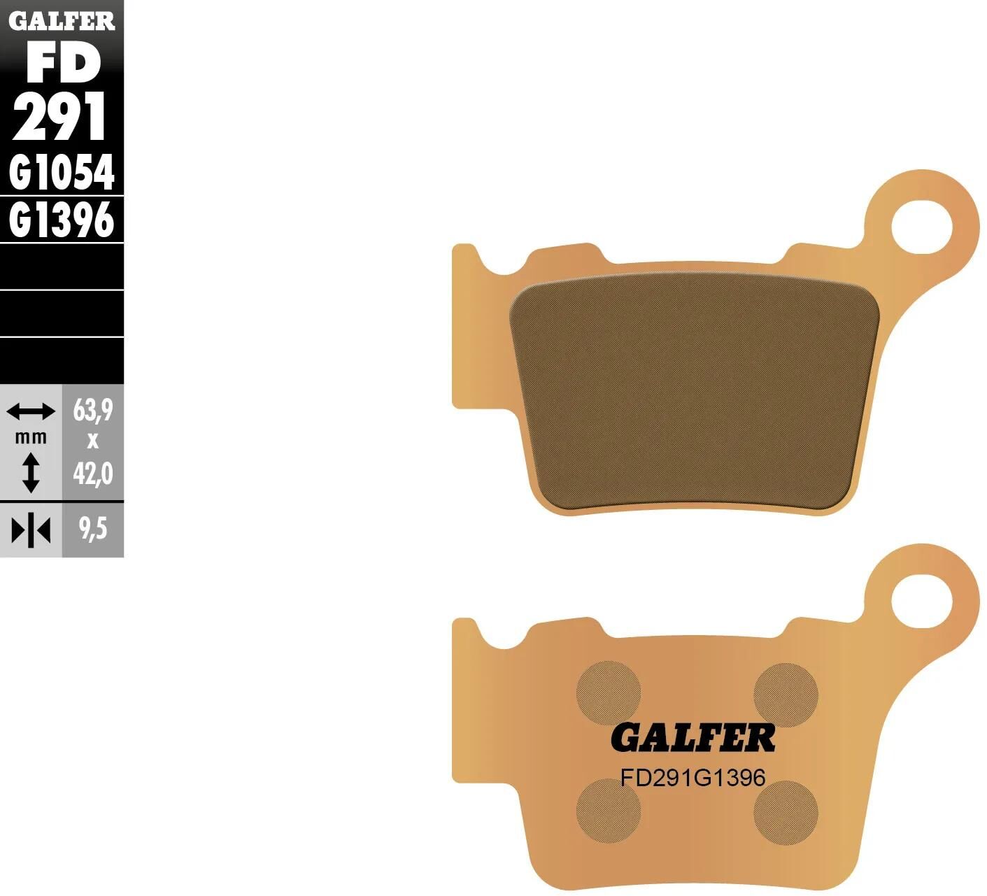 GALFER bremsbelag fd291 brake pad fd291 g1396 sint.metal offroad