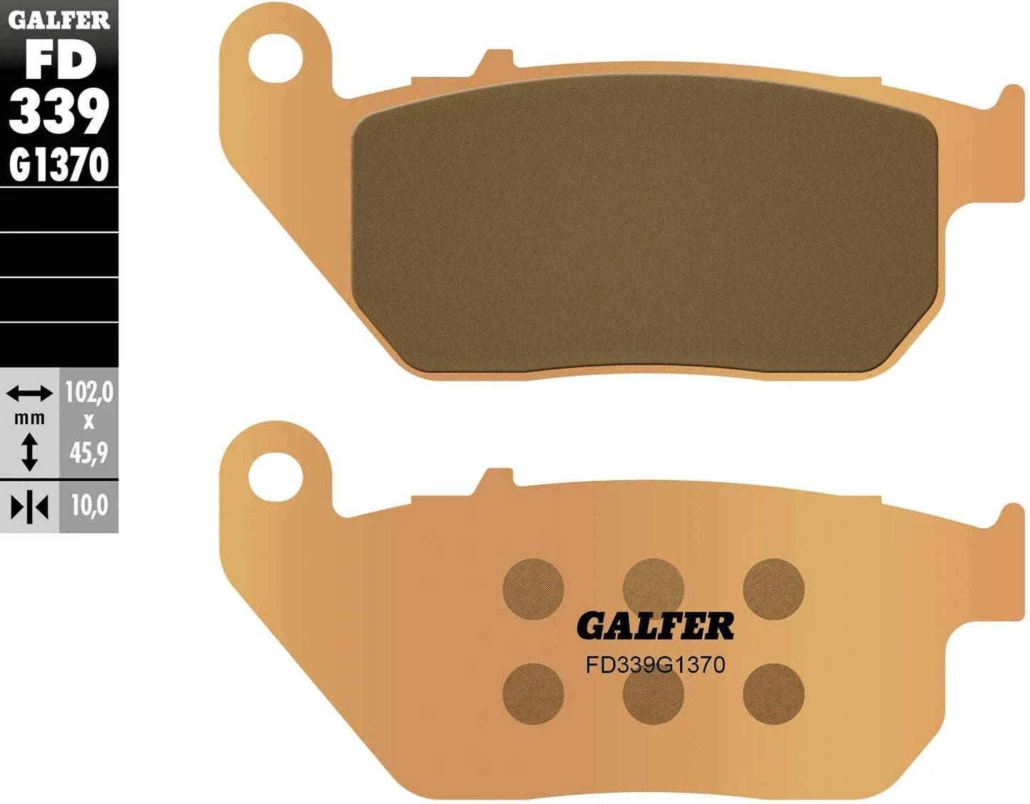 GALFER bremsbelag fd339 brake pad fd339 g1370 sint.metal street