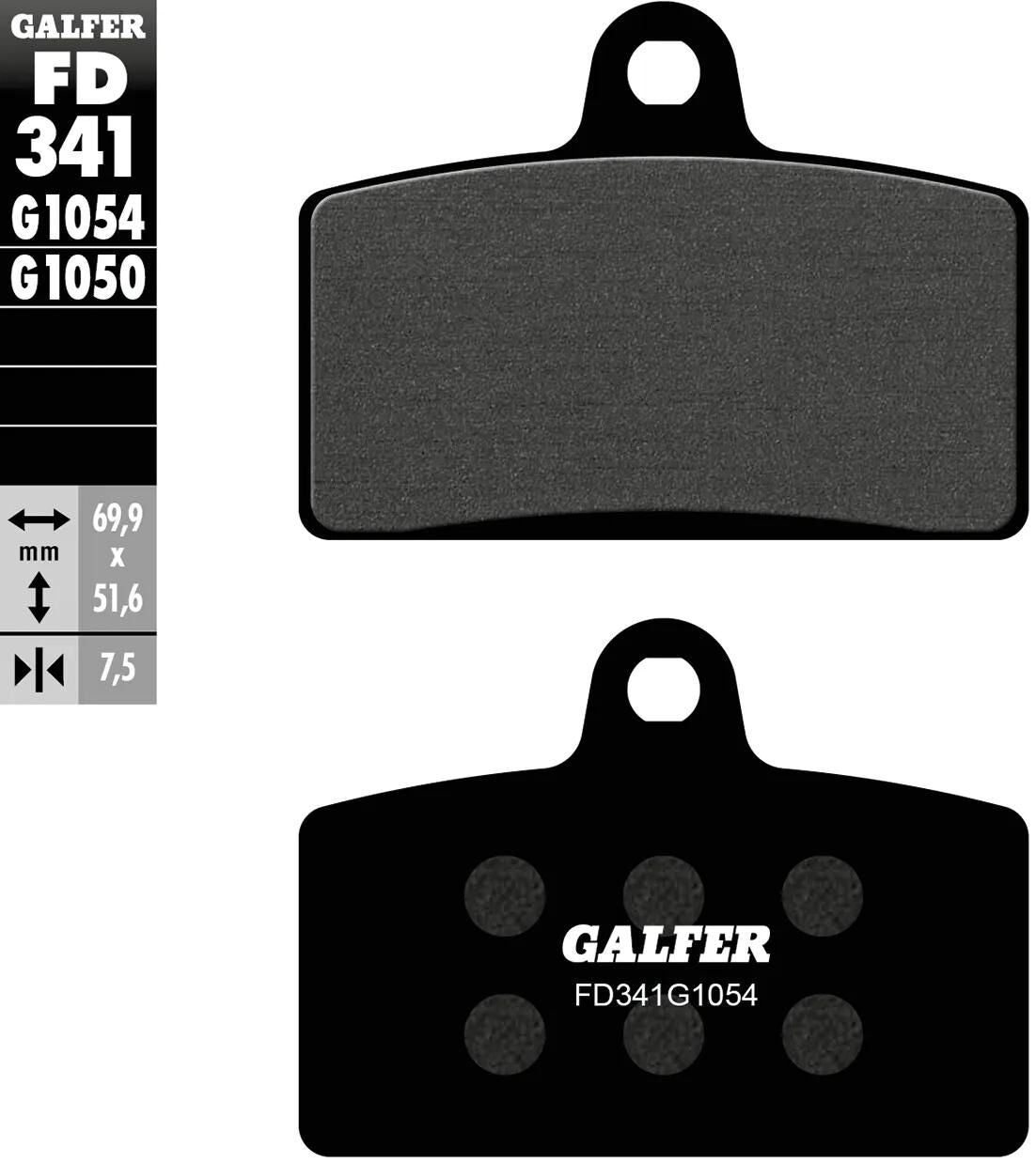 GALFER bremsbelag fd341 brake pad fd341 g1054 organic standard
