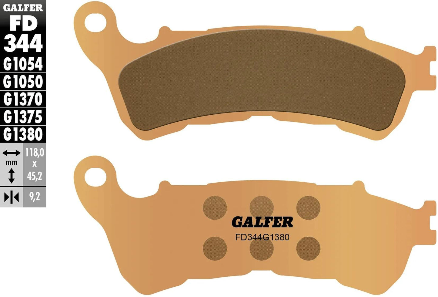GALFER bremsbelag fd344 brake pad fd344 g1380 sint.metal scooter