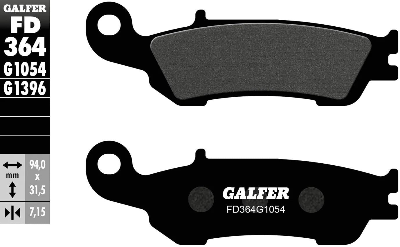 GALFER bremsbelag fd364 brake pad fd364 g1054 organic standard