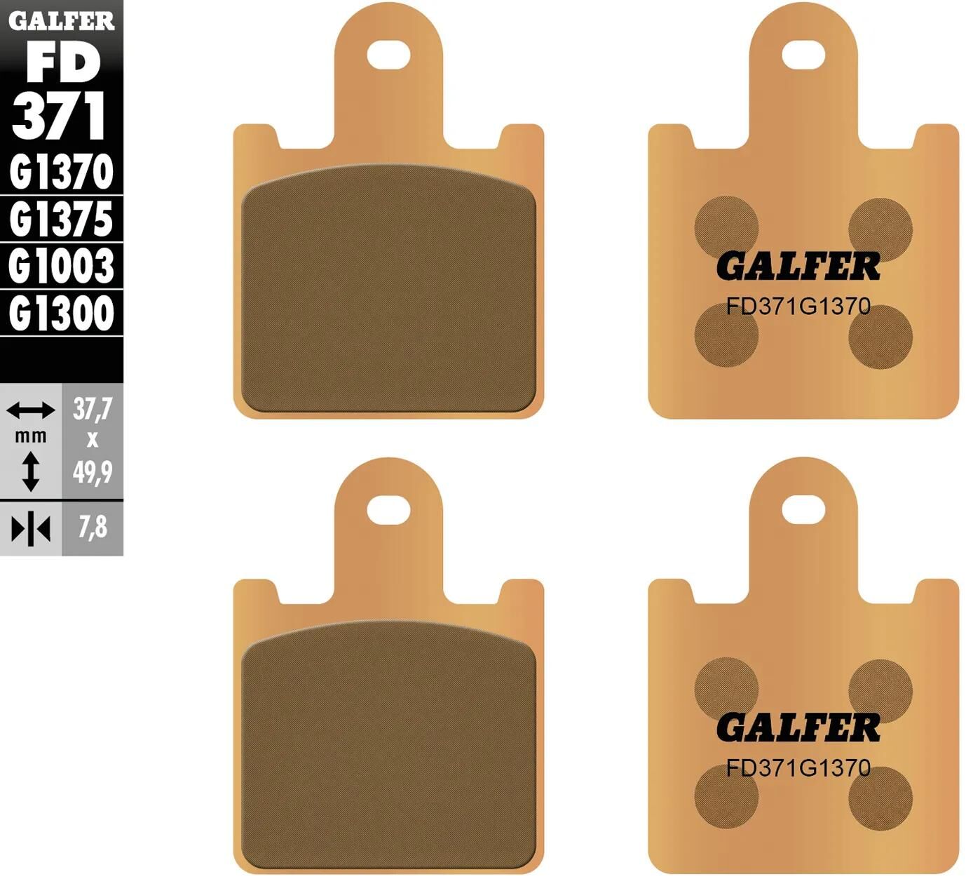 GALFER bremsbelag fd371 brake pad fd371 g1370 sint.metal street