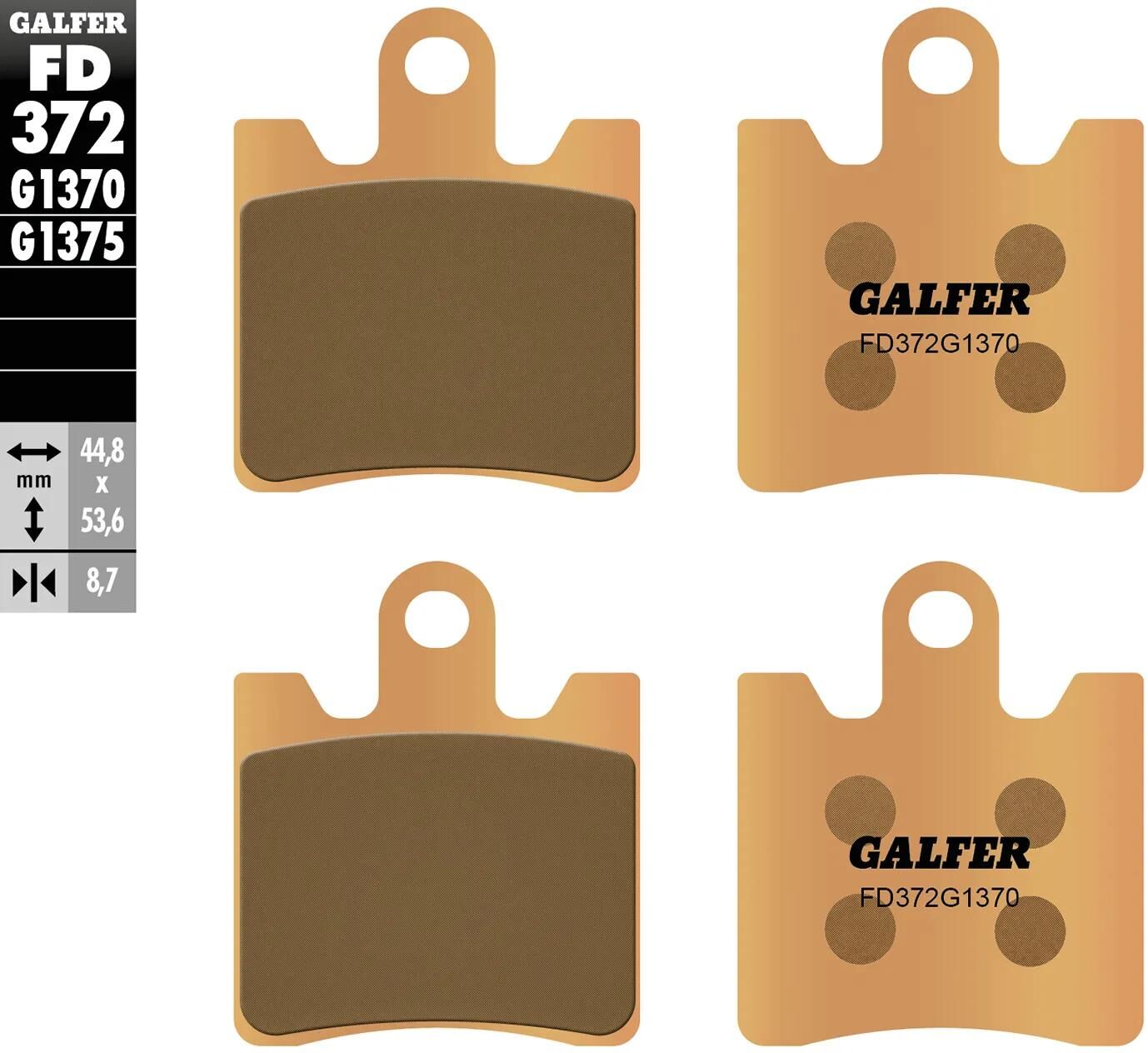 GALFER bremsbelag fd372 brake pad fd372 g1370 sint.metal street