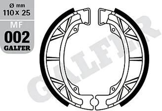 GALFER bremsbacke mf002 brake shoe mf002 g2165 organic