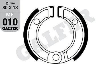 GALFER bremsbacke mf010 brake shoe mf010 g2165 organic