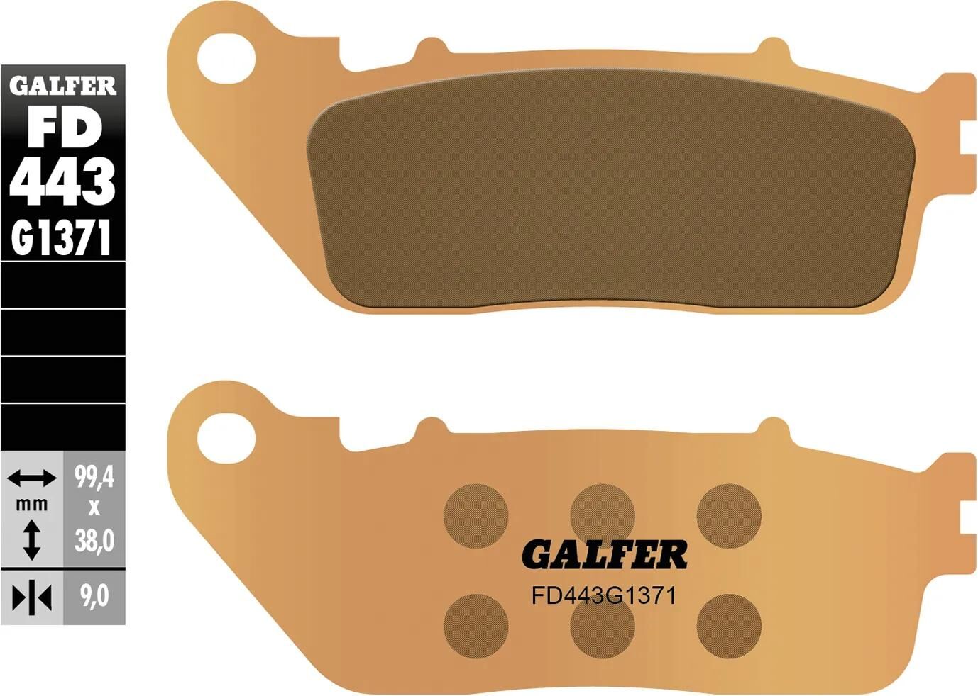 GALFER bremsbelag fd443 brake pad fd443 g1371 sint.metal street