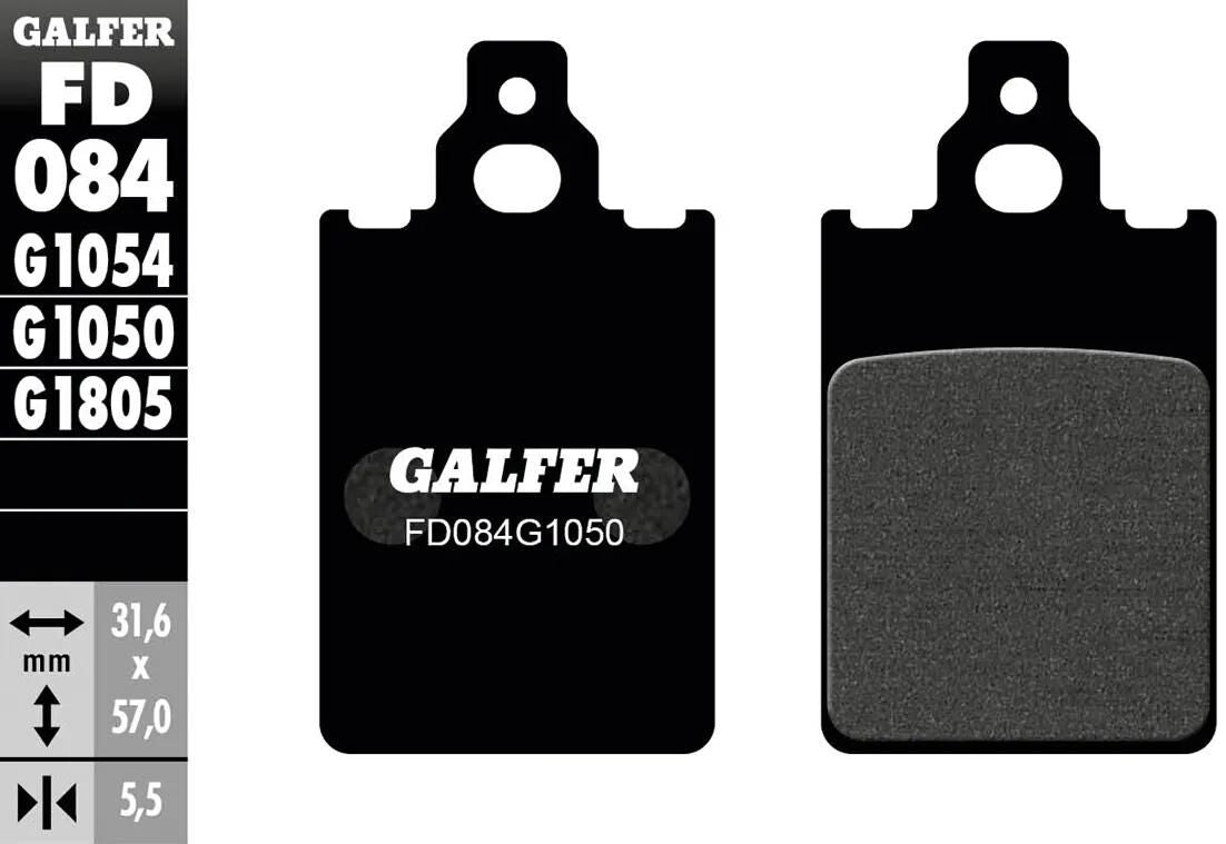 GALFER bremsbelag fd084 brake pad fd084 g1050 organic