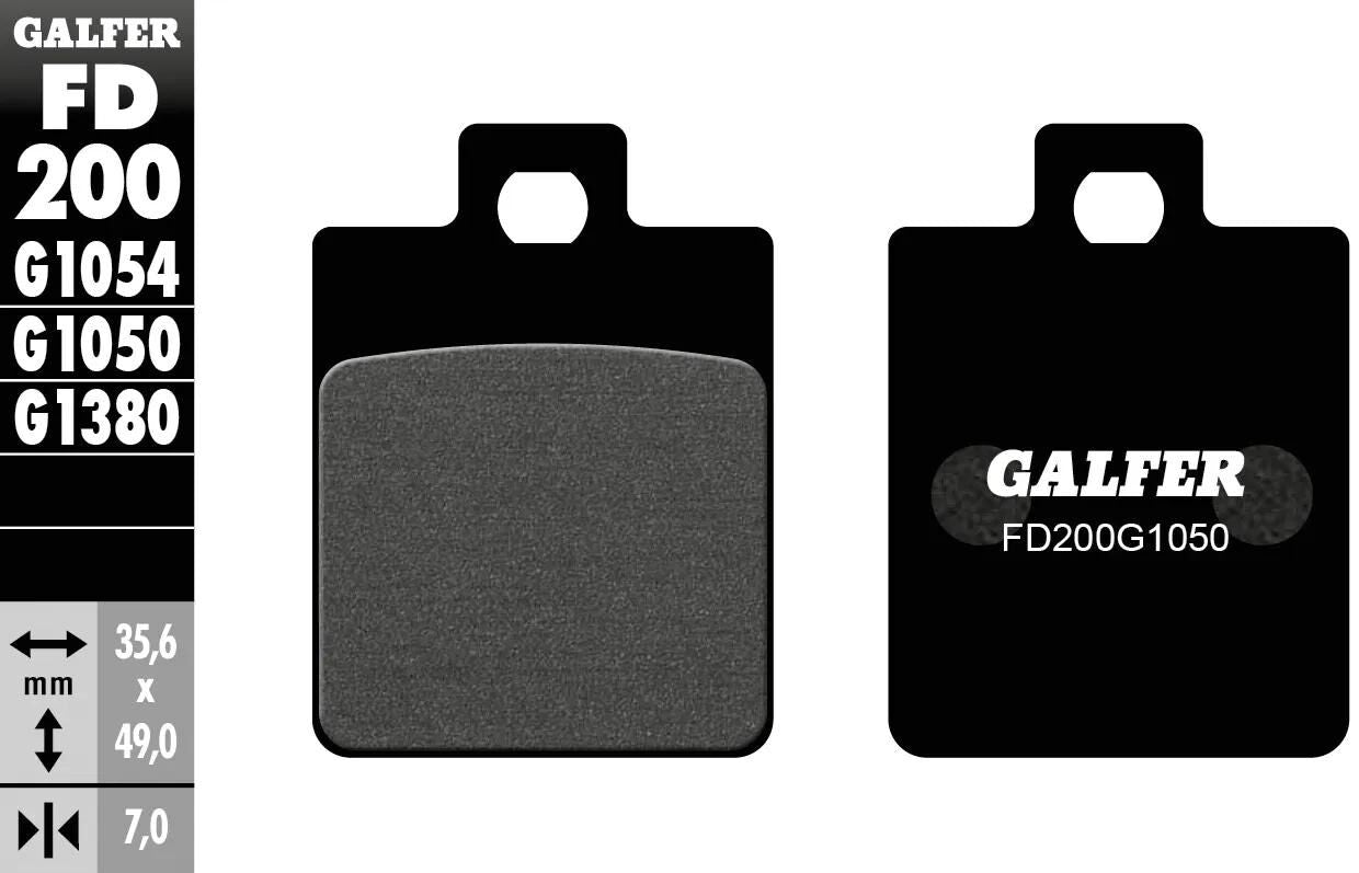 GALFER bremsbelag fd200 brake pad fd200 g1050 organic scooter