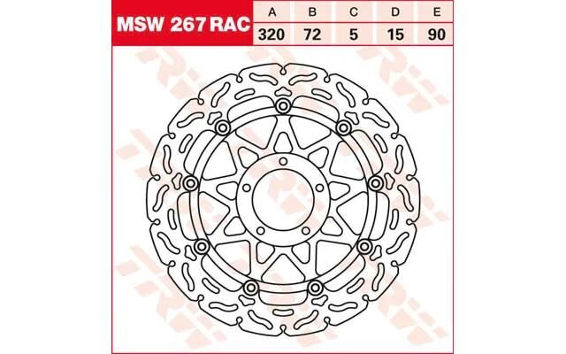 TRW bremsscheibe msw267rac rotor brake rotors ra floating down