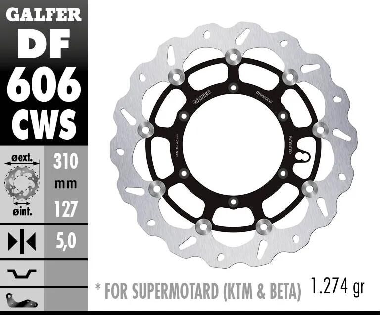 GALFER bremsscheibe df606 rotor brake rotors floating supermoto