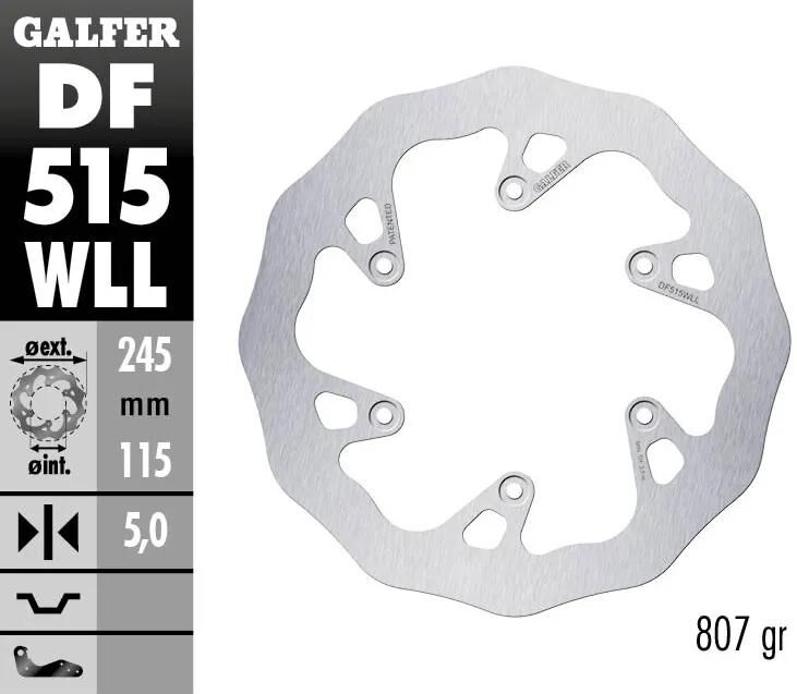 GALFER bremsscheibe df515 wave rotor df515 wll offroad rigid muddy
