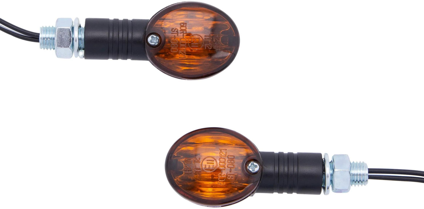 SPEC-X richtingaanwijzer mini-bullet turn signals minib glass toothed,short sleev