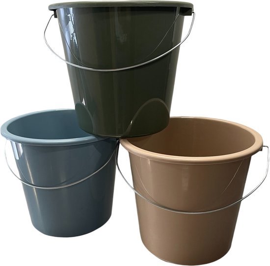 Producten huishoudemmer kunststof 5 liter eco kleuren