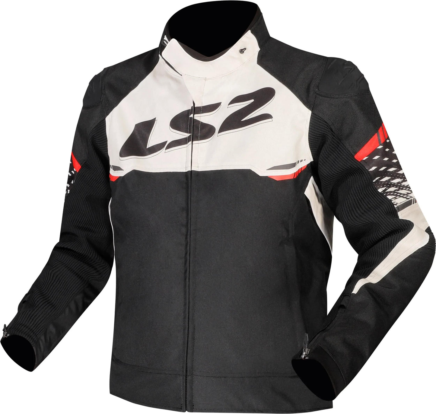 LS2 jacke apex jacket apex men black white red gr. l