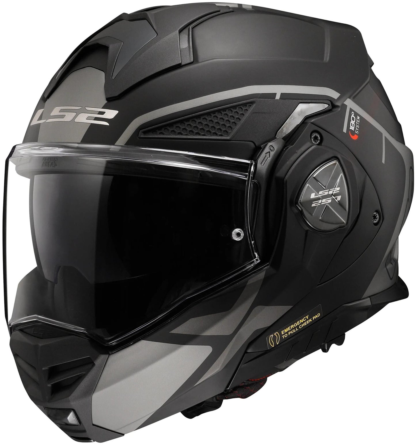 LS2 klapphelm ff901 advant x metryk helmet advant x metry sw gr matt gr. s