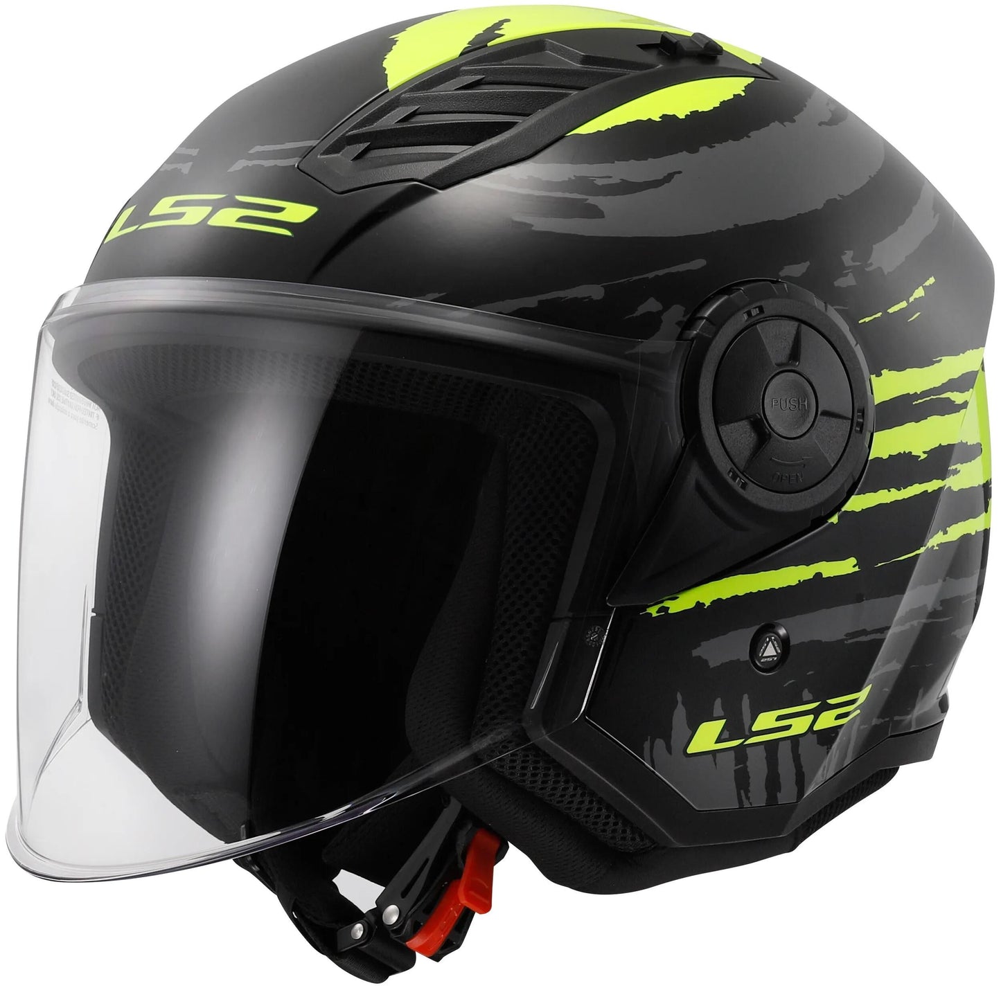 LS2 jethelm of616 airflow ii brush helmet airflow ii of6 brush sw ge gr. m