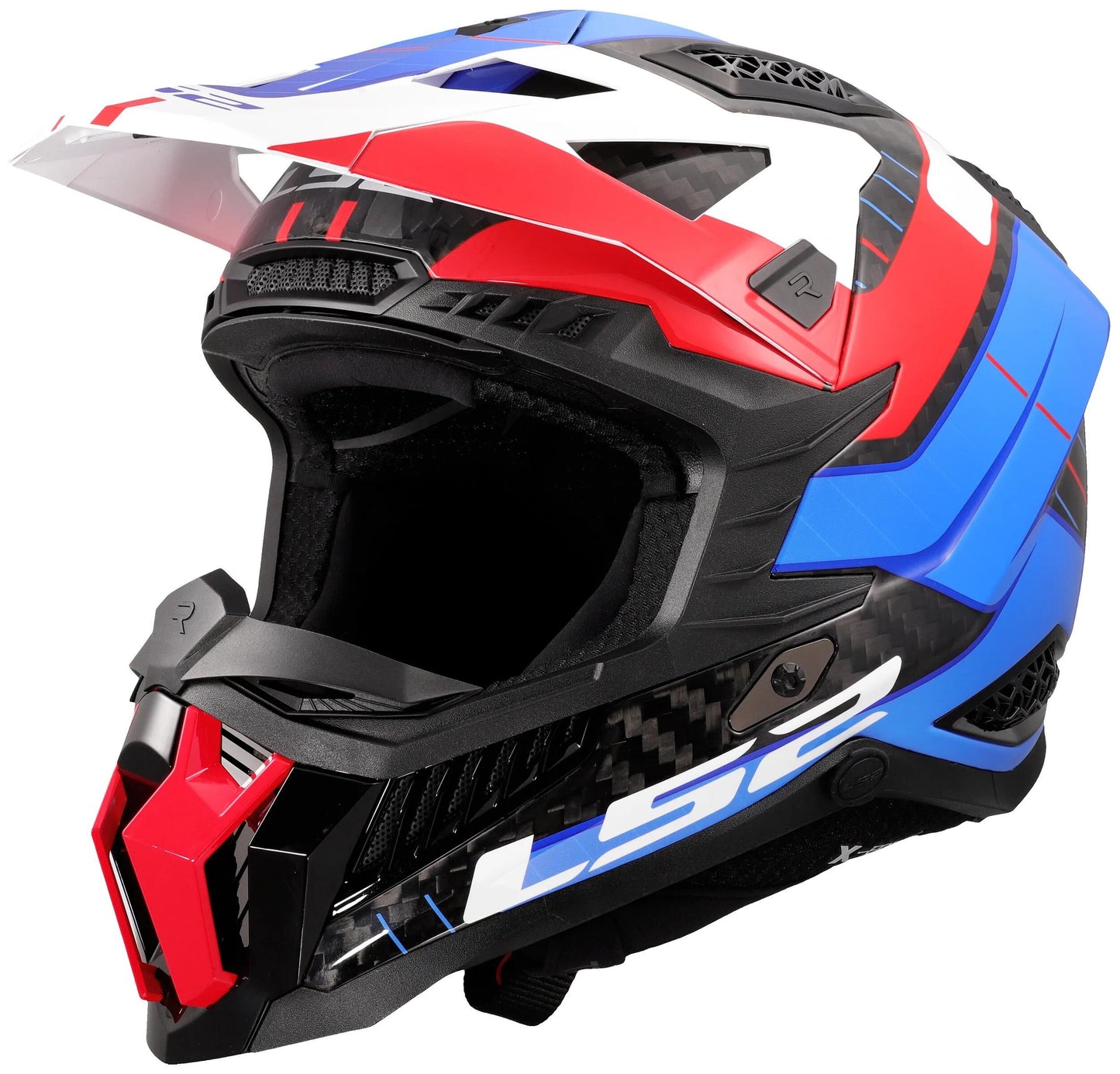 LS2 crosshelm mx703 x-force galuo helmet x-force galuo white red blue gr. xxl