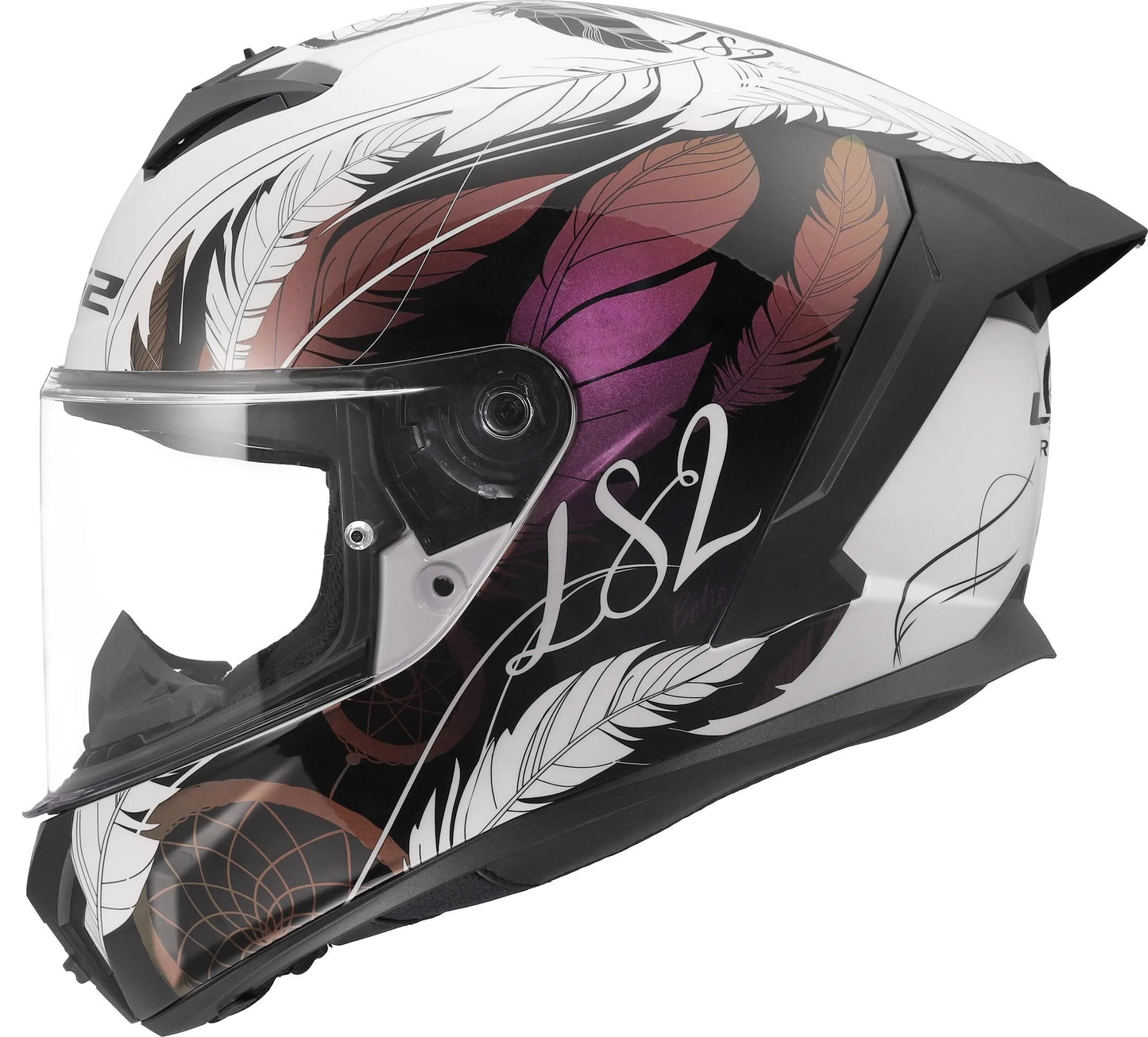 LS2 integralhelm ff820 rapid iii boho helmets ff820 rapid i boho white sw pink gr. l