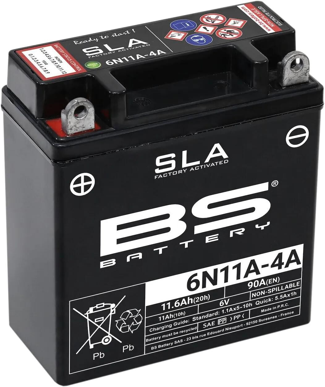 BS-BATTERY batterie 6n11a-4a battery 6n11a-4a bs sla