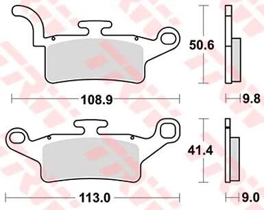 TRW bremsbelag mcb 835 brake pads organ. mcb 835