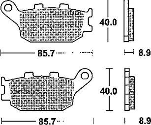 TRW bremsbelag mcb 634 brake pads sinter mcb 634 sh