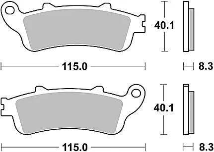 TRW bremsbelag mcb 705 brake pads sinter mcb 705 sh