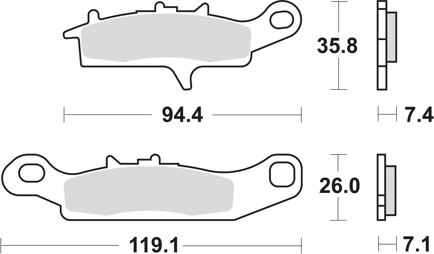 TRW bremsbelag mcb 757 brake pads sinter mcb 757 si