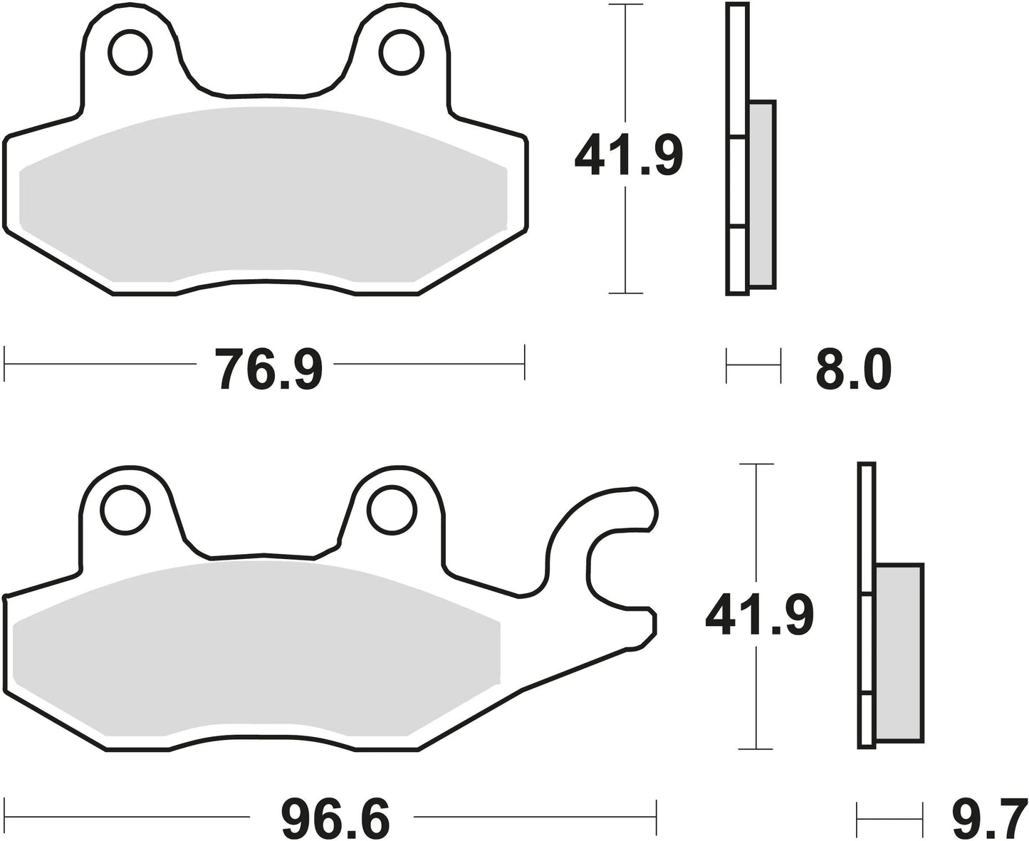 TRW bremsbelag mcb 604 brake pads organ. mcb 604