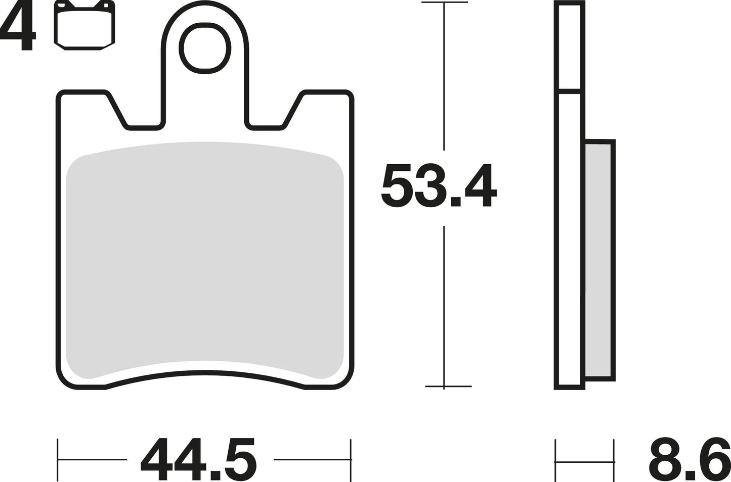 TRW bremsbelag mcb 706 brake pads organ. mcb 706 (4x)